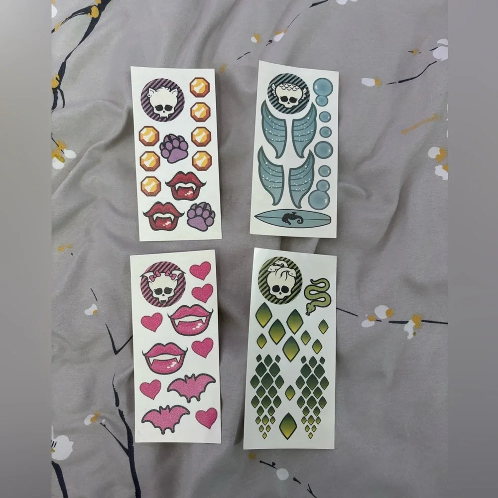Monster High Tattoo Sheet Set